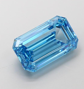 Diamante Cultivado en Laboratorio con Certificación IGI, Corte Esmeralda de 4.01 CT, Color Azul Intenso, Claridad VS2, CVD LG 739510883 ROYAL GEMS para Joyería - Product Image 4