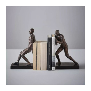 Heavy Weight Metal Bookend Pair with Industrial Design and Long Lasting Powder Coated Surface for <b>Book</b> Shelf Stability - Product Image 5