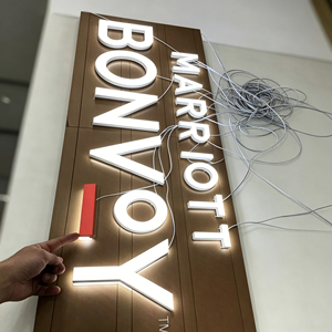 Outdoor <b>Acrylic</b> Signage Frontlit and Backlit Led Sign <b>Board</b> Mini <b>Acrylic</b> Logo Glowing Font Shop Sign - Product Image 1