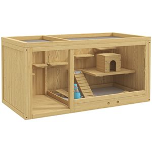 Gabbia Moderna di Media Dimensione per Gerbilli e Criceti con Vassoio Rimovibile e Distributore d'Acqua - Product Image 1
