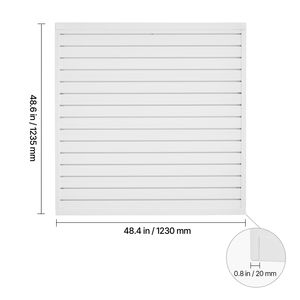Pannelli a Doghe in PVC Bianco 4x4 Piedi, Design Modulare Facile da Installare, Parete a Doghe Regolabile per Stoccaggio - Product Image 5