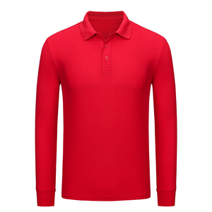 High Quality Custom Logo Men t <b>Shirt</b> Polo High Quality <b>Plain</b> Knit Unisex Rugby Long Sleeve Polo <b>Shirt</b> Men - Product Image 3