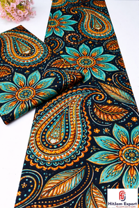 Tela Africana Estampada en Cera de Freetown de Calidad de Exportación, 100% Algodón, para Ropa Tradicional y Decoración - Product Image 4