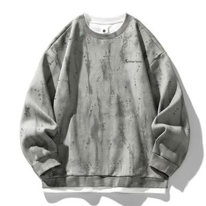 เสื้อสเวตเชิ้ตผู้ชายผ้าคอตตอนผสม คอกลม แขนยาว เหมาะสำหรับใส่ลำลองในฤดูหนาว สไตล์สตรีทแวร์ - Product Image 1