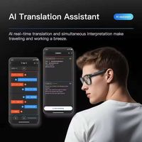 Gafas Inteligentes con IA, Cámara, Grabación de Video, Traducción a 100 Idiomas, Llamadas Bluetooth, Reproductor de Música