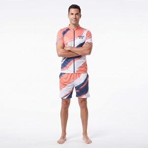 Ensemble deux pièces personnalisé pour homme, vêtements d'été, haut à manches courtes et short, coupe classique, imprimé par sublimation, vêtements de sport et de loisirs - Product Image 5