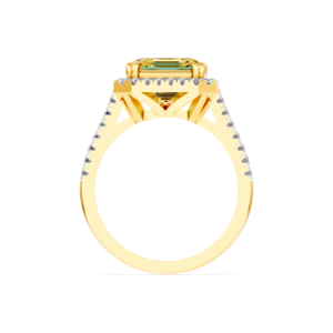 Bague personnalisée en or massif 14K 9K 10K 18K avec pierre précieuse de laboratoire 5 carats taille émeraude, plaquée rhodium, certifiée IGI, MOQ 3 pièces 10 pièces OEM ODM - Product Image 2