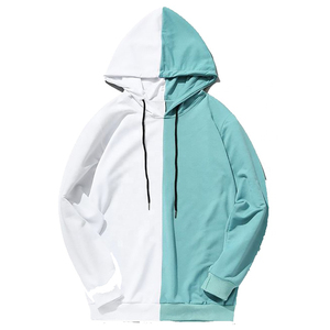 Sudadera con Capucha Personalizada para Hombre 2026, Diseño en Bloques de Color Rojo y Blanco, Corte Regular, Cierre de Cremallera, Estilo Casual, Tejida, para Otoño - Product Image 6
