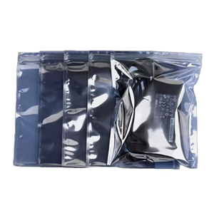 Resealable Zipper <b>Bag</b> Laminated BOPP Plastic Black 170mm X 250mm for Electronics Storage - Product Image 1