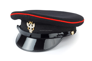 High end custom structured headwear bullion badge premium ceremonial uniform <b>hats</b> structured fit bulk wholesale supplier - Product Image 2