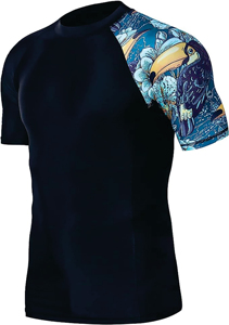 En gros Rashguard court sans Gi de Jiu-Jitsu à manches courtes, unisexe, pour athlètes, anti-UV, 220g, Polyester Spandex, Impression numérique, OEM - Product Image 6