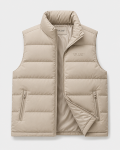 Chaleco Acolchado con Cuello Alto Color Borgoña para Hombre, Marca Vibe Craft, Cierre de Cremallera, Resistente al Viento, Estilo Casual para Otoño - Product Image 5
