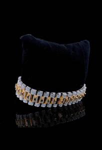 Moissanite Diamond Studded Hip Hop <b>Watch</b> Fully Iced Out <b>Quartz</b> <b>Watch</b> Two Tone Real Gold <b>Watch</b> for <b>Men</b> - Product Image 3