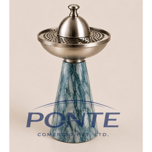 Quemador de Incienso de Mármol Árabe de la Mejor Calidad, Moderno Quemador de Oud Metálico para Decoración del Hogar, Incensario para Regalos de Ramadán y Eid - Product Image 1