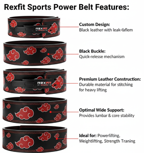 เข็มขัดยกน้ำหนัก Rexfit Sport หนังแท้ สำหรับพาวเวอร์ลิฟติ้ง เดดลิฟท์ สควอท ออกกำลังกาย ช่วยพยุงหลัง เสริมสร้างกล้ามเนื้อ - Product Image 5