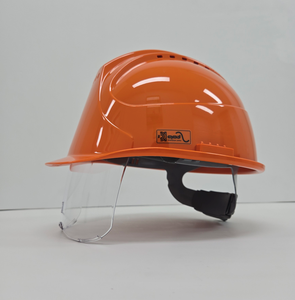 Casco industrial de Corea, tapa de seguridad ventilada certificada EN397 EN166 con visera, casco de casco con visera - Product Image 2