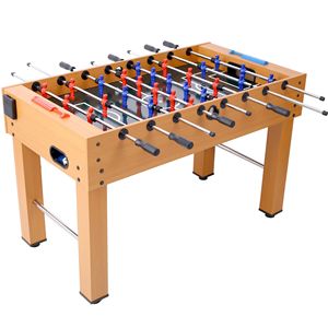 Mesa de Futbolín Hurricane de 54 Pulgadas con Acabado Cerezo Claro, Puntuación Analógica y Accesorios Marrones Gratis para Salas de Juego Familiares - Product Image 4