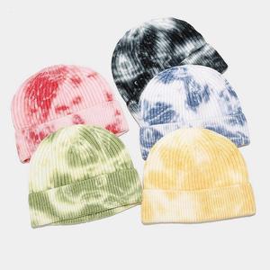 Unisex Pom Pom Beanie Custom Tie Dye Knitted Winter Scarf <b>Hat</b> <b>Glove</b> <b>Sets</b> for Winter Wholesale Best Selling Knitted <b>Hats</b> - Product Image 6