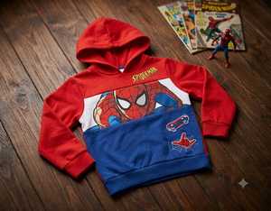 Sweat-shirt à capuche en polaire pour enfants Spider-Man, imprimé, décontracté, pour l'hiver, vêtements de jogging, OEM personnalisé - Product Image 1
