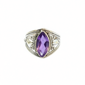 2.6 Grams Fine Amethyst <b>Ring</b> Elegant Pendant <b>Necklace</b> Design - Product Image 2