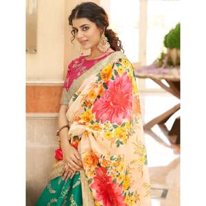 Conjunto de Lehenga Choli de lentejuelas de seda verde clásico para mujer de talla grande - Product Image 4