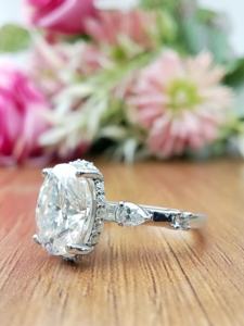 Anillo de Compromiso y Boda con Diamante Solitario de Corte Ovalado, Color D Blanco, Cultivado en Laboratorio, Oro Rosa, Certificado IGI - Product Image 2