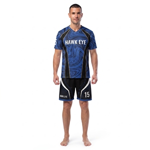 Camiseta de Fútbol para Hombre de Poliéster, Cuello en V, Manga Corta, Corte Regular, Personalizable por Sublimación, Top Deportivo y Pantalones Cortos - Product Image 5