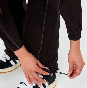 Cortavientos largo a prueba de viento para mujer, ropa de verano informal de talla grande, cortavientos de nailon, trajes de colores contrastantes, novedad - Product Image 5