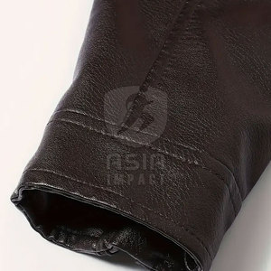 Modern <b>Men</b> Leather <b>Jacket</b> <b>Lightweight</b> Durable Material Comfortable Fit Ideal <b>For</b> Winter Wear Daily Style - Product Image 4