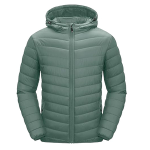 Men's High Street Active Puffer Jacket Nylon Woolen Quilted Bubble Windbreaker winter jacket Softshell Front Zipper - Product Image 1