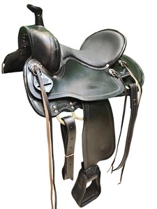Selle Western en cuir faite main sur mesure avec arceau en bois, décorations florales, assise profonde confortable et quincaillerie en acier inoxydable - Product Image 2