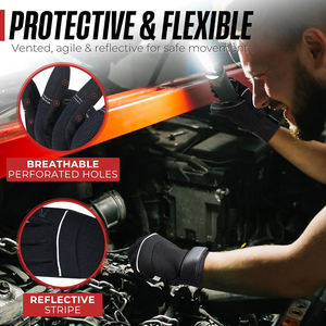 Guantes de Trabajo de Seguridad para Mecánicos, con Pantalla Táctil, Flexibles, Antideslizantes en la Palma, Transpirables, para Trabajo en Almacenes - Product Image 3