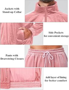 Men’s Premium quality <b>tracksuit</b> Custom Velour <b>Tracksuit</b> Full Zip Jacket and Tapered Jogger Trousers with Personalized Embroidery - Product Image 3