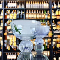 Verres à cocktail et à vin sans pied modernes en gros, personnalisables avec logo, réutilisables, durables, à base épaisse, transparents