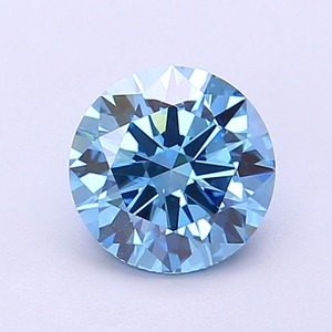 Diamant CVD cultivé en laboratoire, forme ronde, 1,1 carat, bleu vif fantaisie, clarté VS1, polissage excellent, pierre précieuse brute brillante. - Product Image 1
