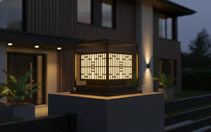 Outdoor Gate Pillar <b>Light</b> Minimalist Pattern Modern Design for Villa Garden Hotel Decorative <b>Post</b> Lamp AC 220V IP65 - Product Image 4