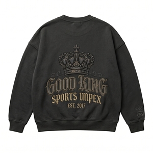 เสื้อสเวตเชิ้ตผู้ชายทรงปกติ คอกลม ผ้าฝ้ายฟลีซ สำหรับฤดูหนาว ปักโลโก้ด้านหน้า ผลิตตามสั่ง OEM สไตล์ลำลอง - Product Image 2