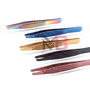 Pinzas para Cejas MAGMA BEAUTY de Acero Inoxidable, Nueva Gama Profesional, con Logotipo Personalizado, Antiestáticas, Ecológicas, de Lujo y Moda - Product Image 6