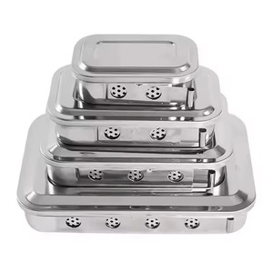 Stainless Steel Disinfection Boxes Medical Surgical Sterilization <b>Box</b> Storage Autoclavable Reusable Use By Mahfooz Instruments - Product Image 4