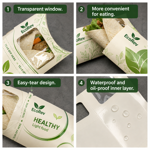 Custom Printed Logo Biodegradable Eco-Friendly <b>Disposable</b> Takeaway Food Burrito Shawarma Paper Packaging Wrap Box for Shawarma - Product Image 3