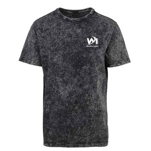 Camiseta de corte holgado con logo personalizado impreso y lavado ácido para hombre, de alta calidad, manga corta, 100% algodón, camiseta de hombre con lavado ácido. - Product Image 1