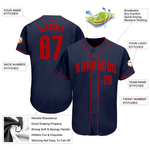 Personalized Baseball Shirt Attached Sublimation And Applique Embroidery <b>Athletic</b> Uniform - Product Image 3