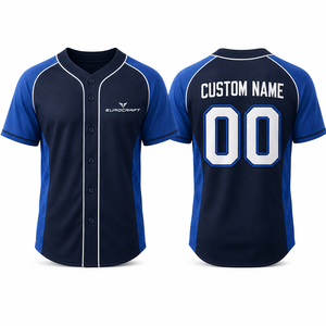 Camiseta de béisbol personalizada con cuello en V, manga corta, poliéster que absorbe la humedad, unisex, para adultos, nombre del equipo, nombre del jugador - Product Image 3