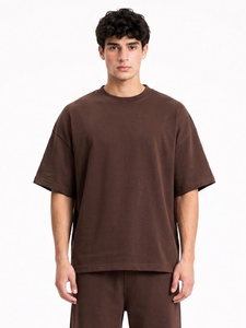 Premium <b>Men's</b> <b>Brown</b> Graphic Tshirt Loose Fit Crew Neck <b>men's</b> <b>shirts</b> Short Sleeve Casual Tee Back Print OEM ODM Wholesale Apparel - Product Image 2