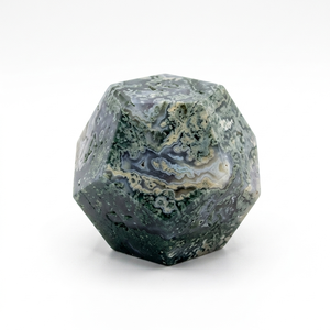 High Quality Moss Agate Stone Dodecahedron Crystal Natural Reiki Healing Crystal Gemstone <b>Trophy</b> Crystal Gemstone Wholesaler - Product Image 5