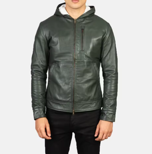 Veste en cuir pour homme, style streetwear d'hiver, col montant, design high-street, fabrication OEM disponible, couleurs vives - Product Image 5