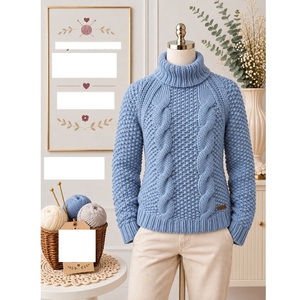 Pulls 100% acrylique ou coton, calibre 12, pour femmes, très tendance, style décontracté, pour la saison hivernale, fournisseur du Bangladesh. - Product Image 2