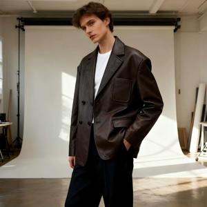 Chaqueta Unisex de Invierno Más Vendida, de Cuero Genuino y Lona Acolchada, con Capucha, Resistente al Viento, Estilo Motero, Cuello Mao, Hecha a Medida - Product Image 5