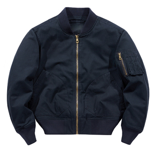Chaqueta Bomber de Lona Caqui para Hombre, con Capucha, Transpirable, de Color Sólido, Cierre de Cremallera, Cuello Alto, Estilo Urbano, Corte Regular, para Invierno - Product Image 2