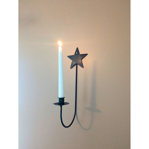 Durable Iron <b>Metal</b> Wall Mounted <b>Candle</b> <b>Holder</b> <b>Black</b> Finished Perfect For Home Event Bedroom Holiday Lighting Decoration - Product Image 5